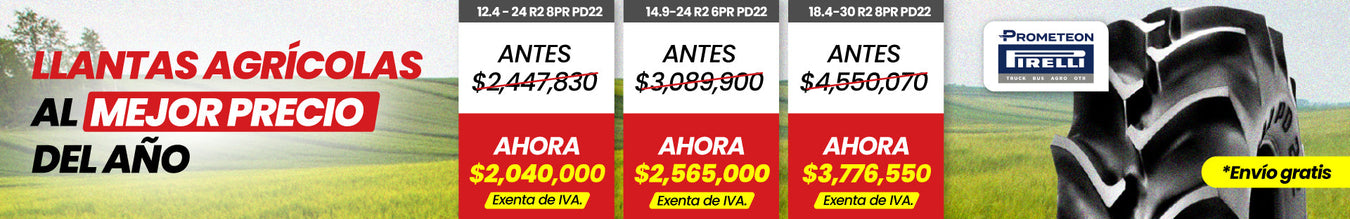 Banner colección oferta llantas agrícolas