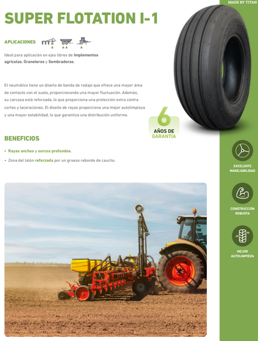 Llanta 10.5/80-18 I1 SUPER FLOTATION 12PR GOODYEAR TT