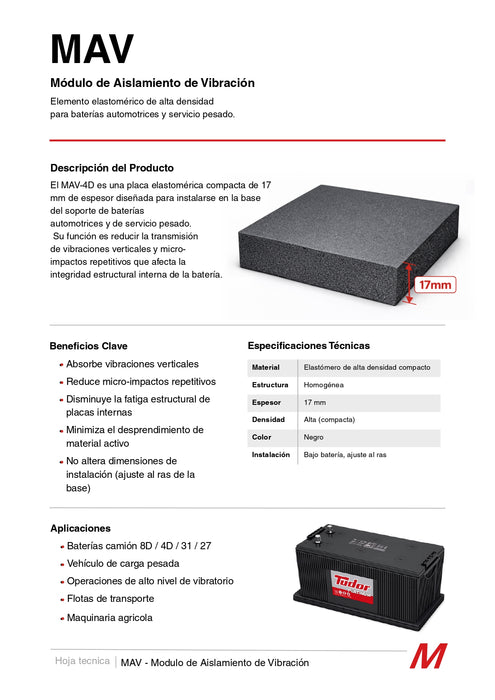 MAV – Módulo de Aislamiento de Vibración