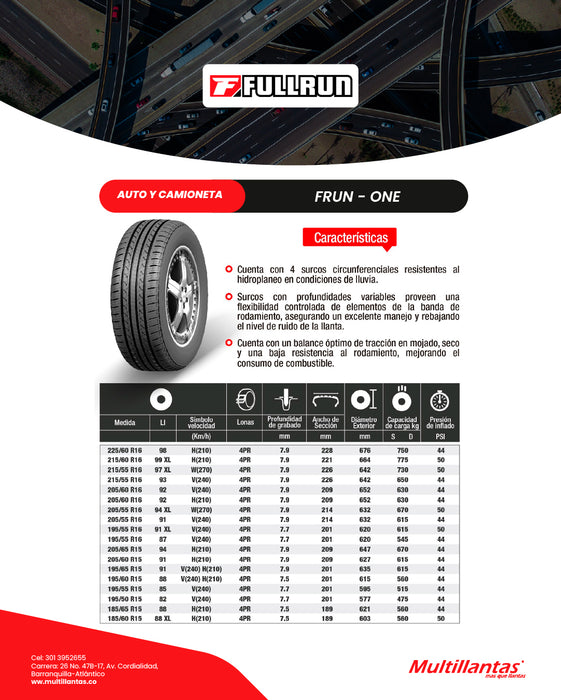 Llanta 185/70R14 88T Frun-One Full Run