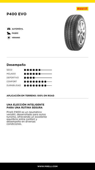 Llanta 185/70R14 88T P400EVO