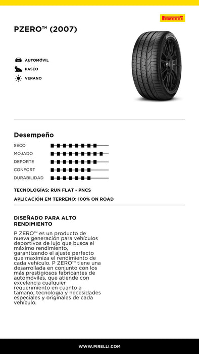 Llanta 275/35R20 102Y XL Run Flat P Zero(MOE)