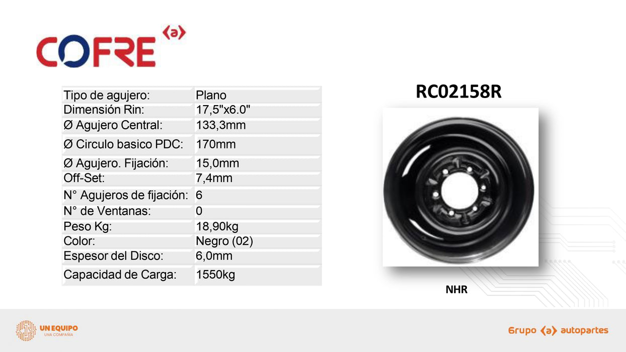 RIN COFRE NHR 17,5X6