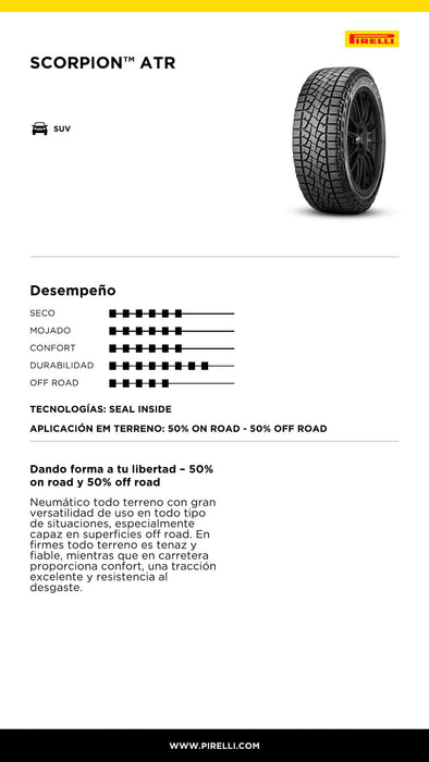 Llanta 31X10.50R15 LT 109S Scorpion ATR WL