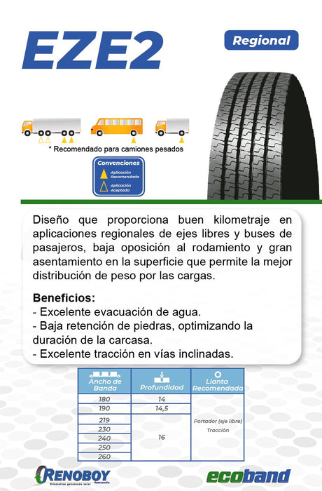 Servicio de Reencauche 295/80R22.5 EZE2