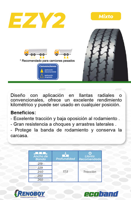 Servicio de Reencauche 315/80R22.5 EZY2