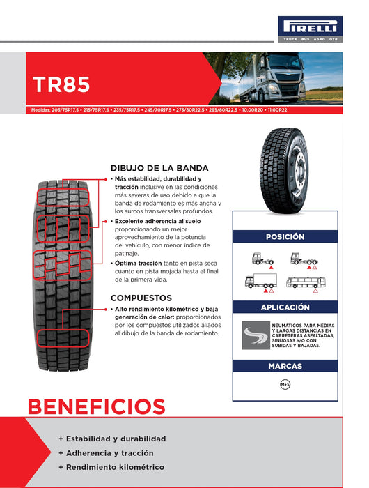 Llanta 295/80R22.5LT 152/148M TR85