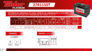 ficha técnica Batería Tudor 27R1150T (+) D